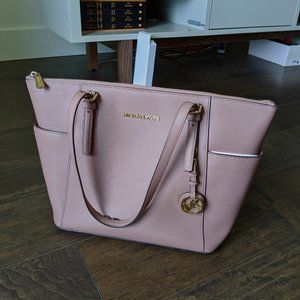 Michael Kors Jetsetter Tote in Dusty Rose